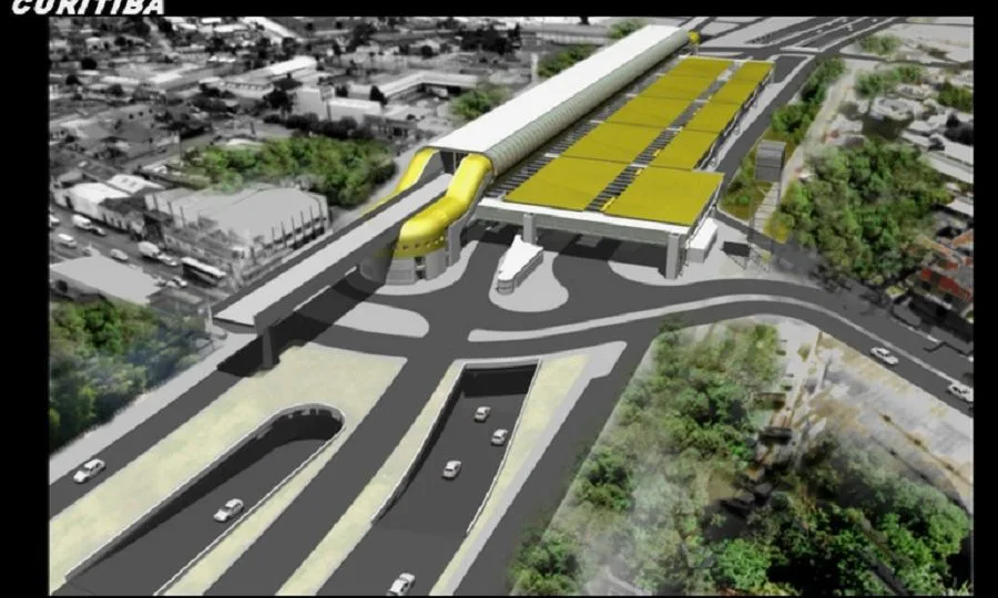 Imagem do projeto do metrô publicada pela Câmara de Vereadores de Curitiba em 2016.