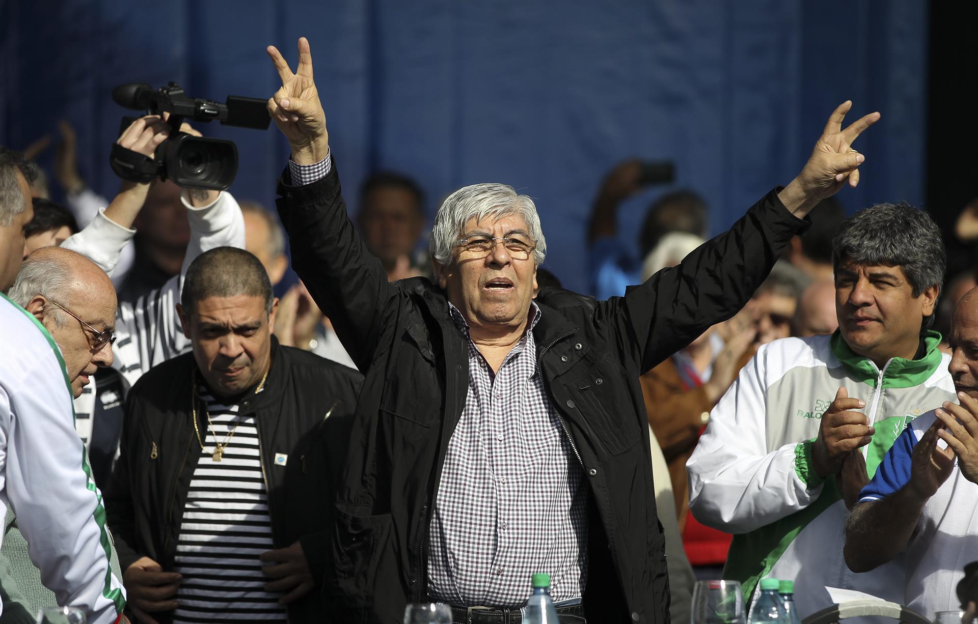 Hugo Moyano participa de evento realizado pela Federação Nacional dos Caminhoneiros em Buenos Aires, no dia 4 de junho de 2015.