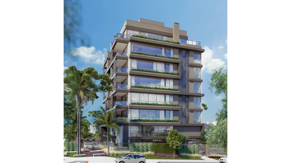O edifício Wide é o novo empreendimento da Construtora Bouw no mercado imobiliário de Curitiba. No foto você vê a imagem dele.