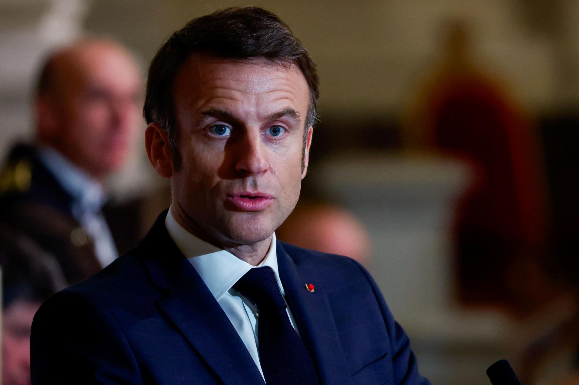 O presidente francês, Emmanuel Macron, virou um alvo constate do regime russo desde que defendeu o envio de tropas da OTAN para a guerra no leste europeu