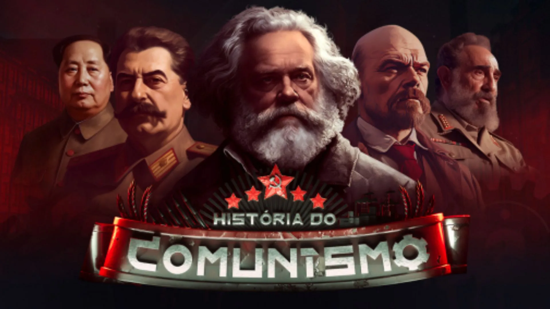 Pôster de "História do Comunismo" mostra figuras ligadas à ideologia