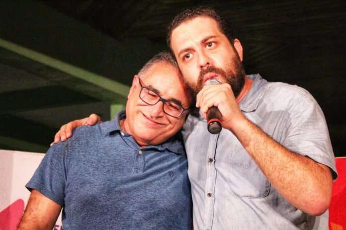O prefeito de Belém (PA), Edmilson Rodrigues (Psol) e o deputado federal Guilherme Boulos (Psol, que é pré-candidato à prefeitura de São Paulo.