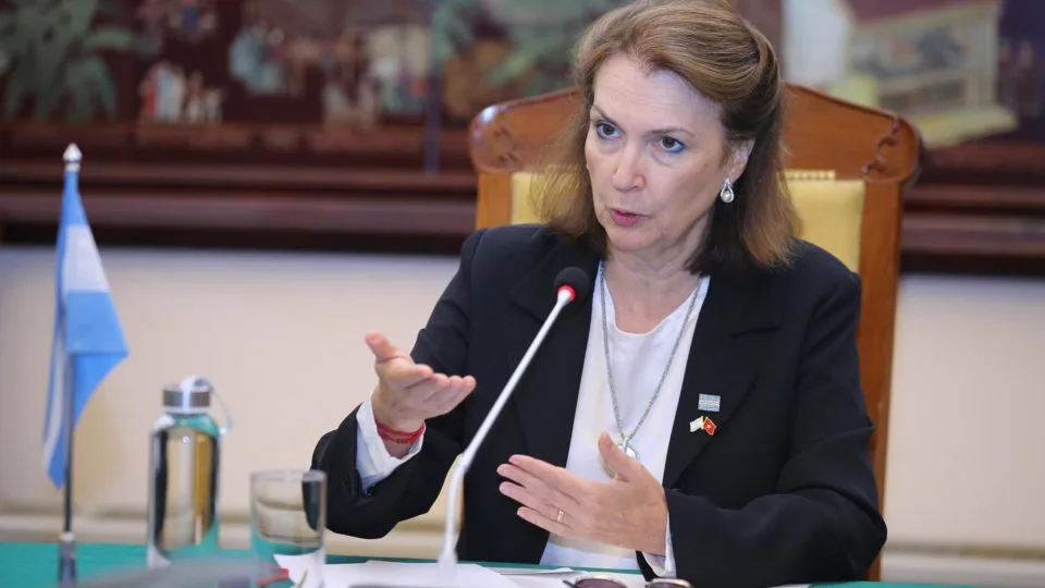 A chanceler do governo Javier Milei, Diana Mondino