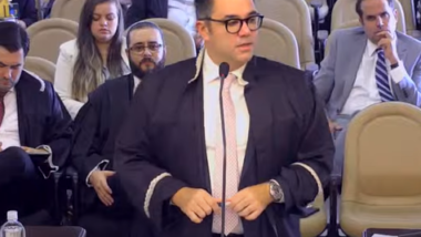 Gustavo Guedes, advogado de Sergio Moro, durante julgamento no TRE-PR.