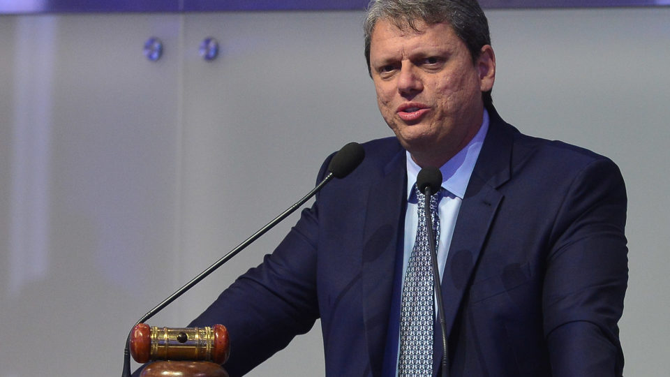 O governador de São Paulo, Tarcísio de Freitas: "O Trem Intercidades vai ser uma realidade que a gente quer fazer e nós vamos fazer"