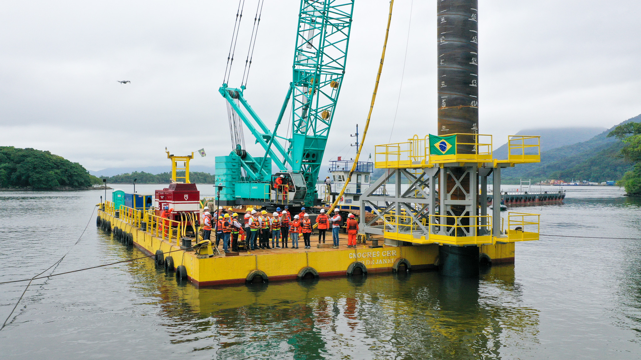 Obras da parte principal da Ponte de Guaratuba começaram nesta terça (30).