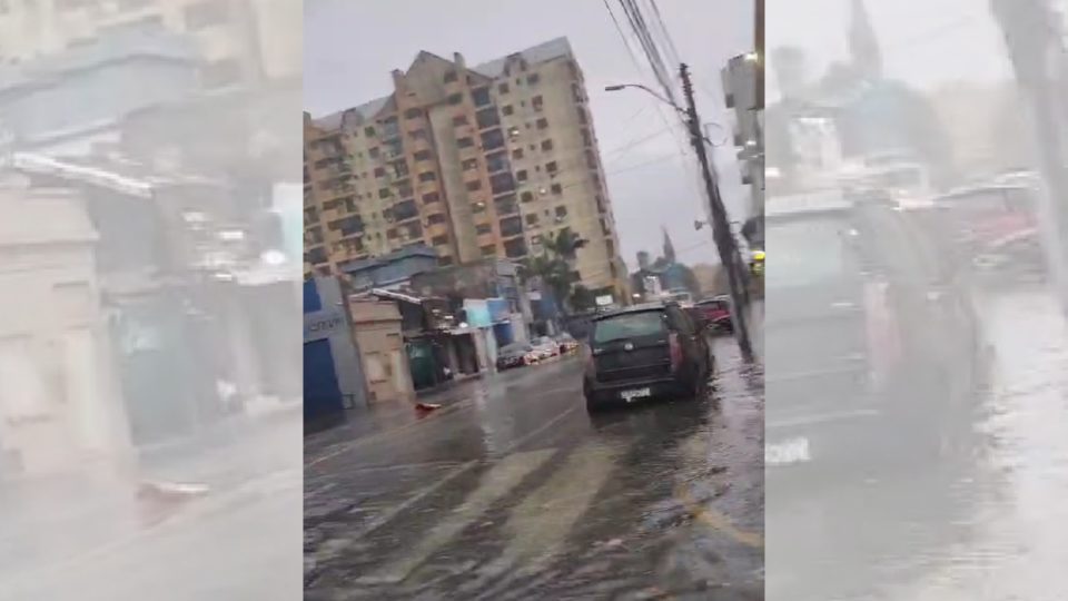 Cidade de Rio Grande tem alagamentos.