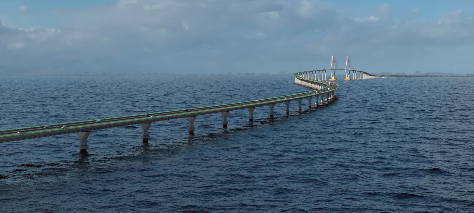 Consórcio diz que obras físicas da maior ponte sobre lâmina d´água da América Latina terão início no começo de 2025.