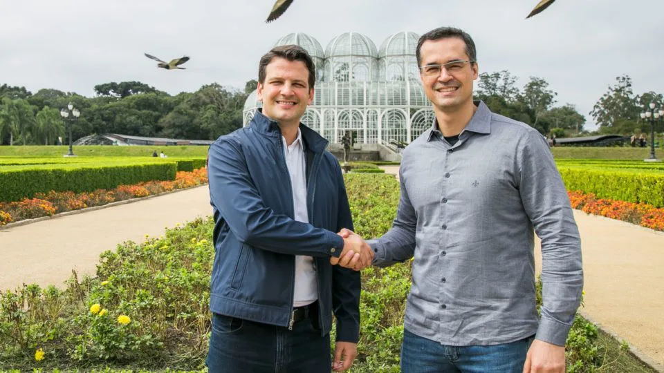 Eduardo Pimentel (PSD), vice-prefeito de Curitiba, e Deltan Dallagnol (Novo-PR), ex-procurador da Lava Jato