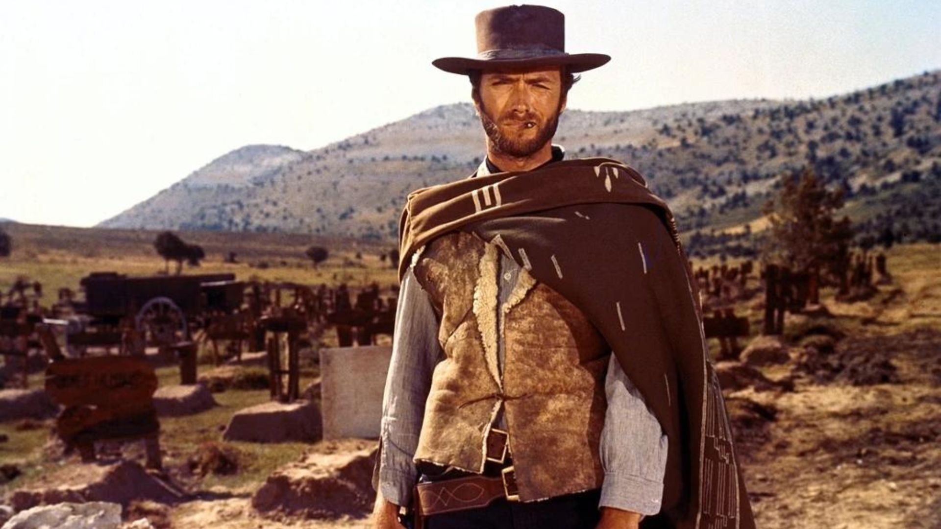 O ator Clint Eastwood ficou famoso pela participação em &#8220;Por um Punhado de Dólares&#8221;