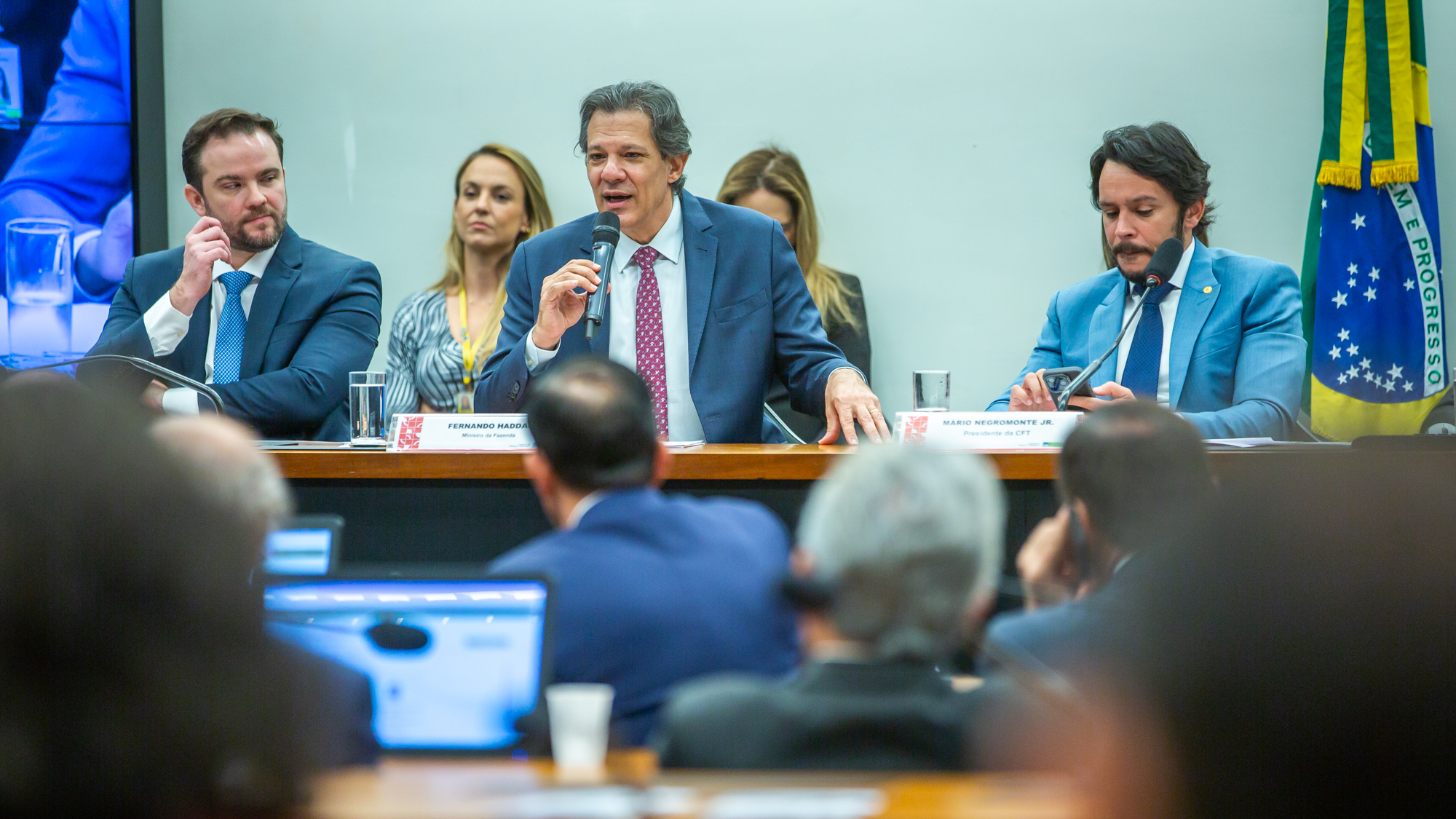 O ministro da Fazenda, Fernando Haddad, fala em audiência de comissão da Câmara em maio: medida que limita uso de créditos de PIS/Cofins entra em vigor imediatamente, mas precisará ser aprovada pelo Congresso.