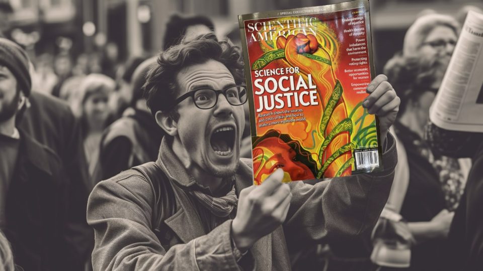 Capa real da Scientific American em 2022: &#8220;ciência pela justiça social&#8221;.