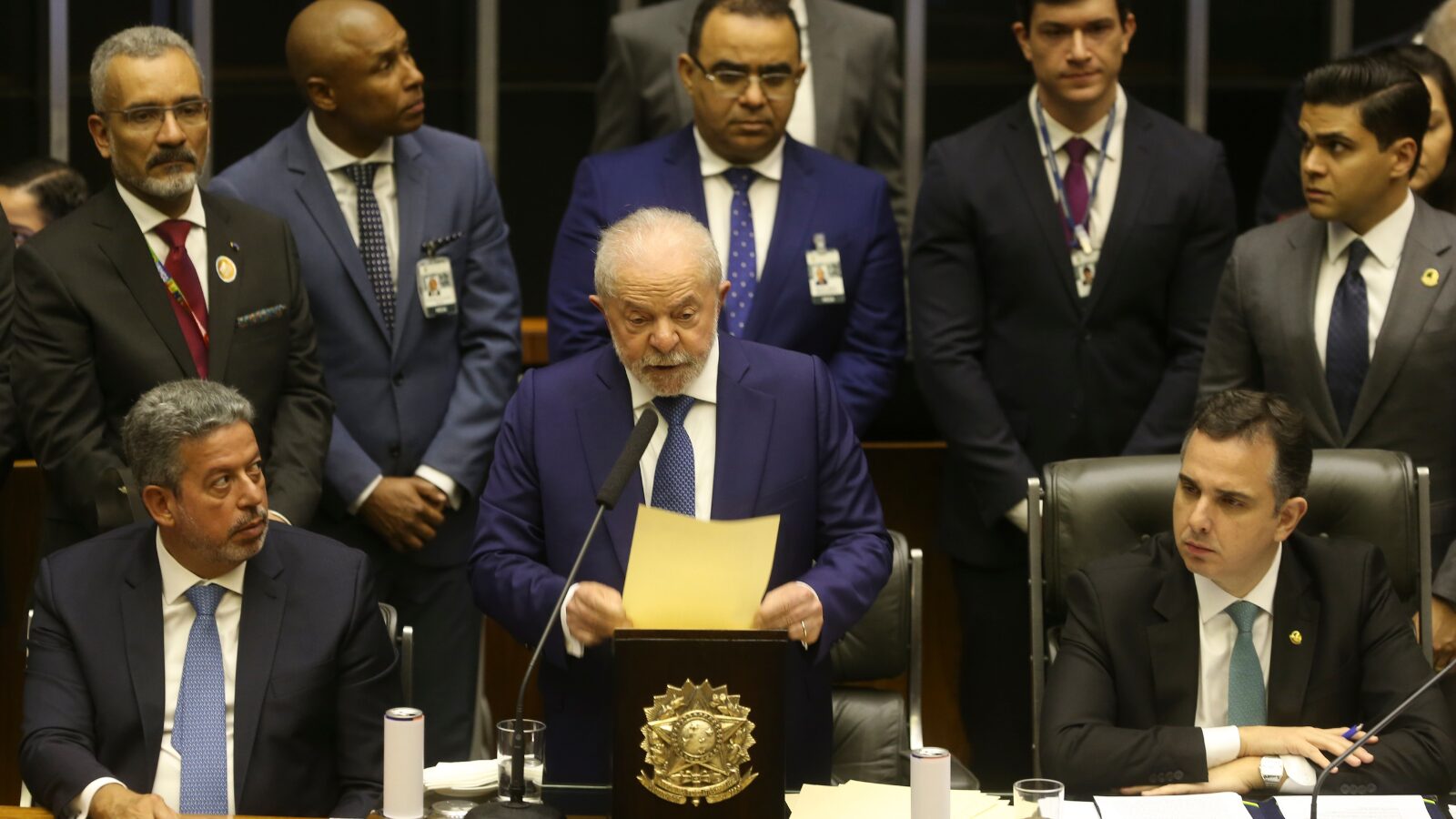 Lula fala ao Congresso em discurso de posse em 2023: retórica mais pobre.