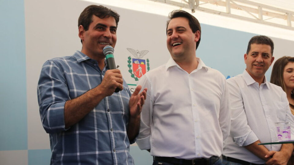 Prefeito de Londrina Marcelo Belinati e governador Ratinho Junior