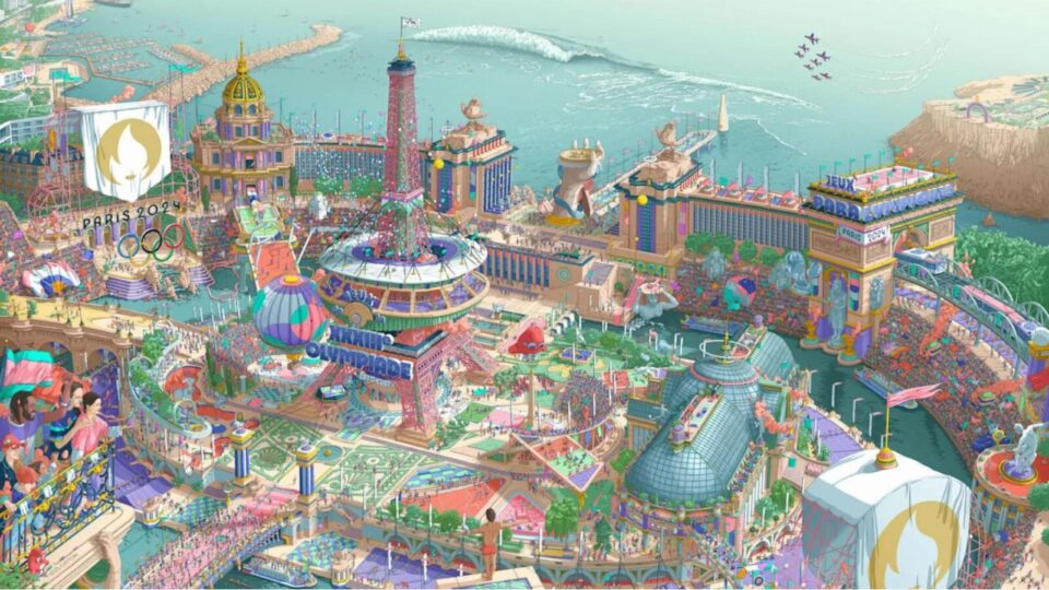 Poster das Olimpiadas de Paris: cruz removida é sintoma do declínio cultural da Europa
