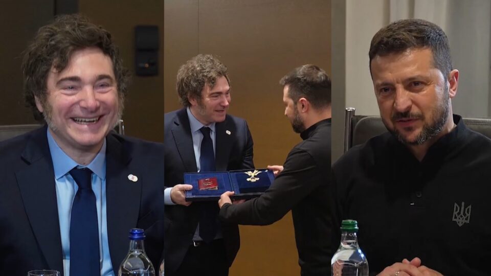 Milei se encontra com Zelensky e ganha medalha