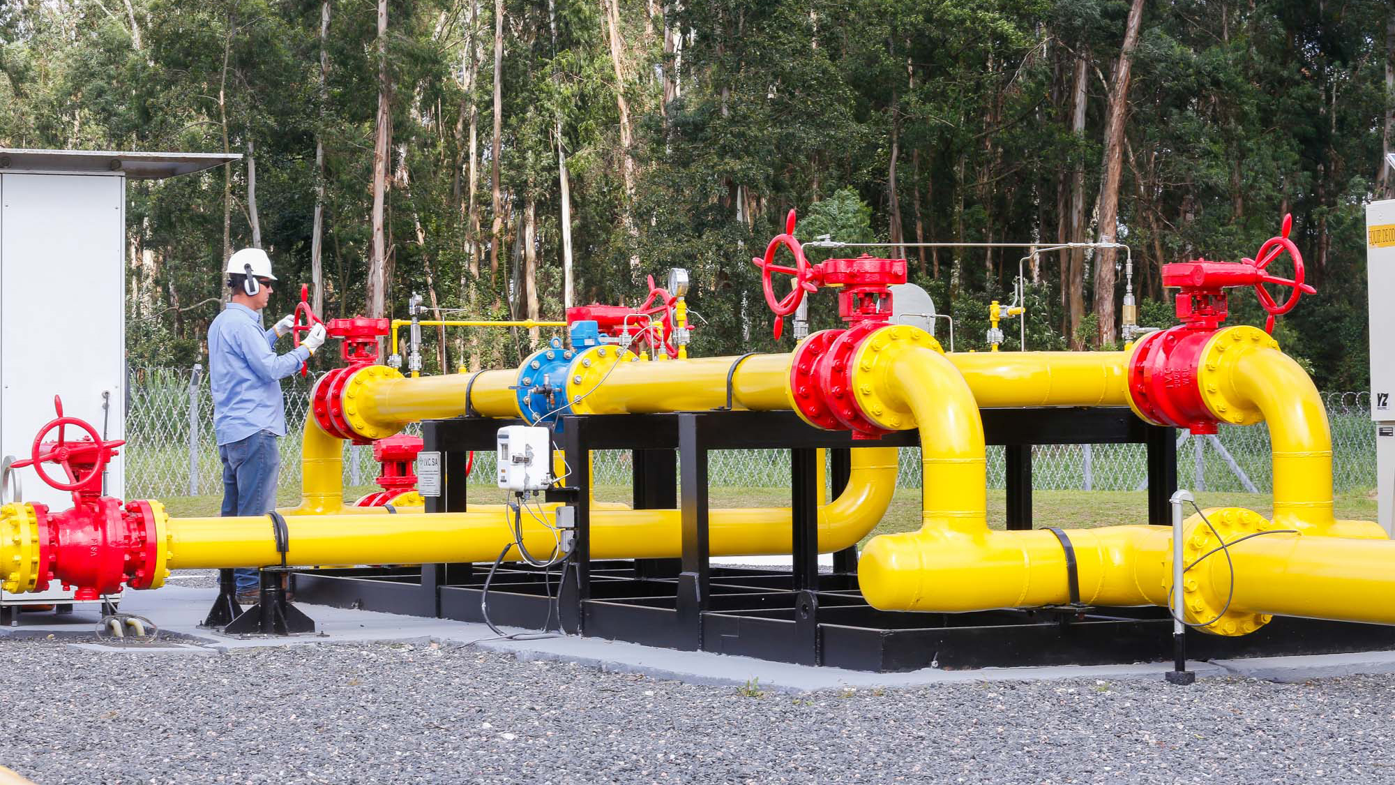 Estrutura de gás canalizado da Companhia Paranaense de Gás (Compagas).