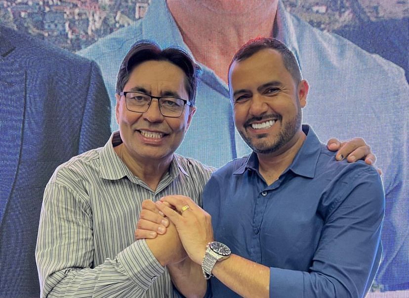 Chicão Bernabé, pré-candidato a vice-prefeito, e Ildo Gusmão, pré-candidato a prefeito