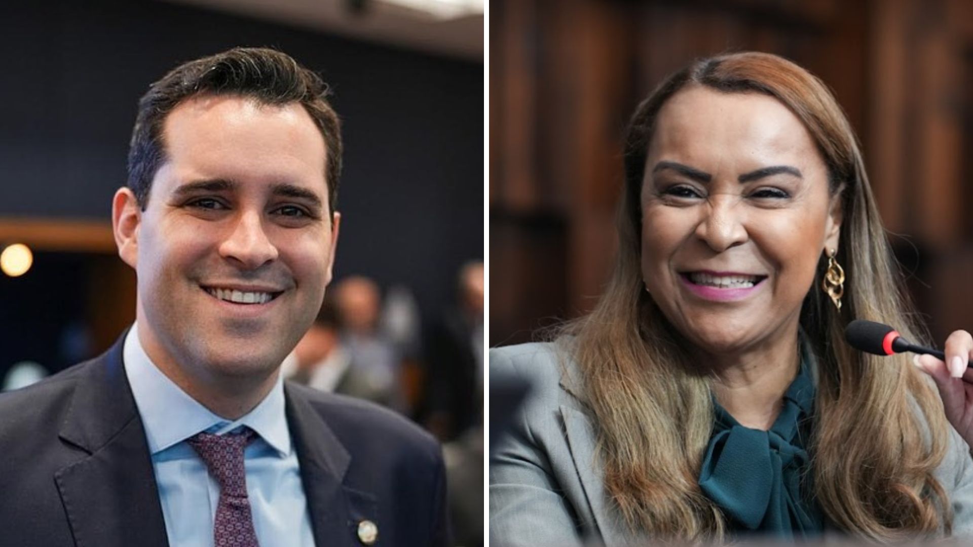 Eduardo Cavaliere e Tia Ju, deputados estaduais do Rio de Janeiro