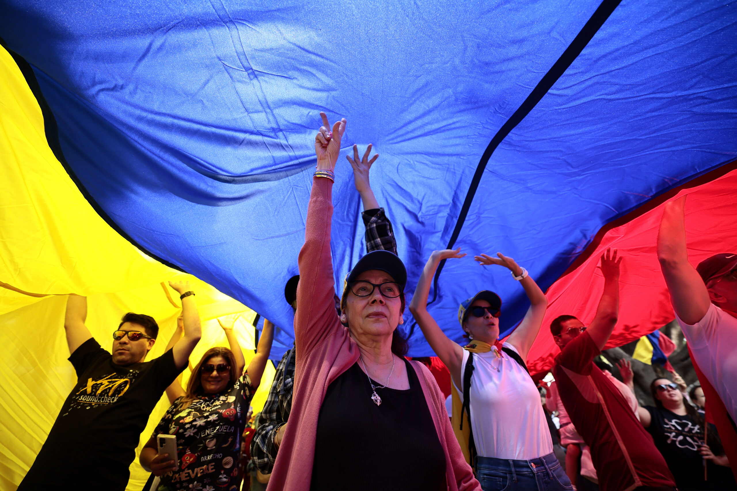 Em manifestação na Cidade do México, venezuelanos protestam contra os resultados do Conselho Nacional Eleitoral, deu vitória ao ditador da Venezuela Nicolás Maduro.