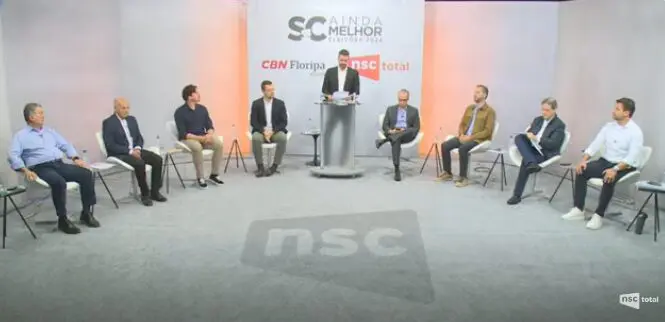 Primeiro debate entre os candidatos à prefeitura de Florianópolis (SC).
