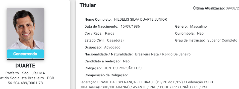 Candidato do PSB é apoiado por PT e PL em São Luís (MA)