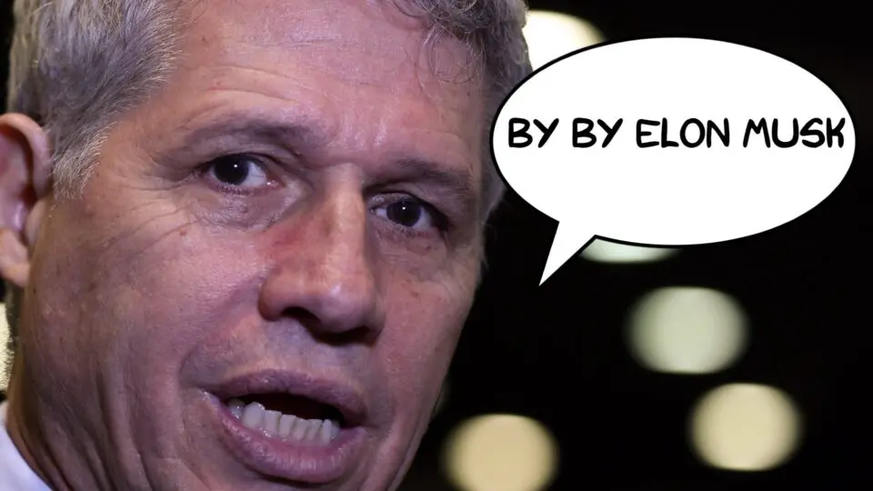 Paulo Teixeira, ministro do Desenvolvimento Agrário: "By by [sic] Elon Musk"