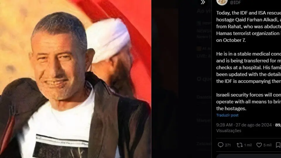 Israel anuncia que resgatou mais um refém que foi sequestrado pelo Hamas