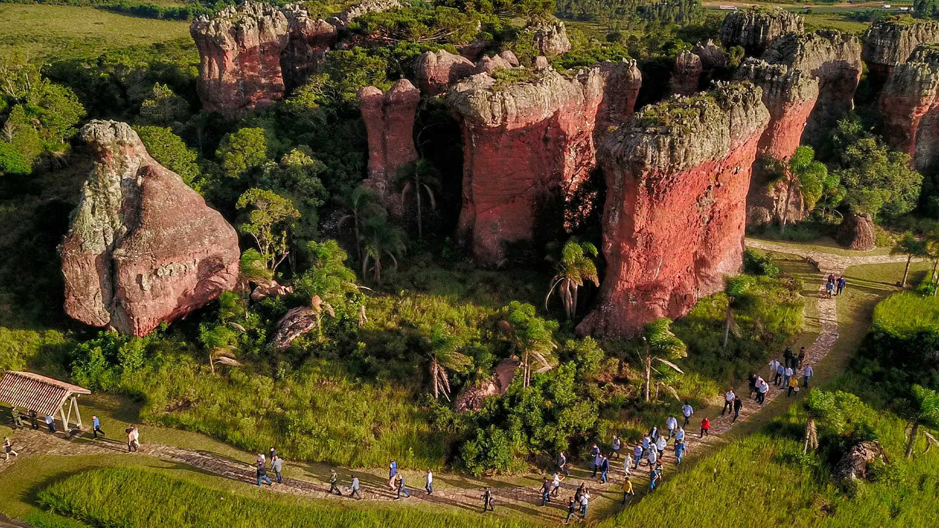 Foto aérea do Parque Estadual de Vila Velha