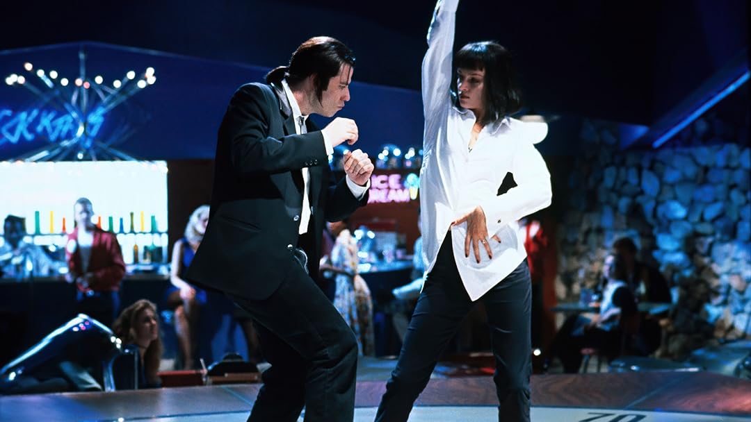 Os atores John Travolta e Uma Thurman na famosa cena de dança de “Pulp Fiction”
