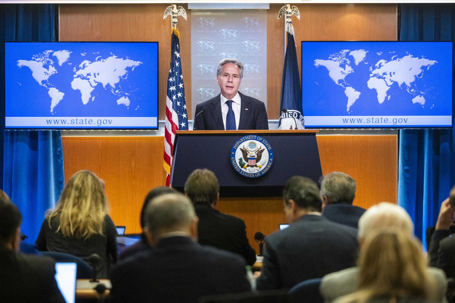 O secretário de Estado americano, Antony Blinken