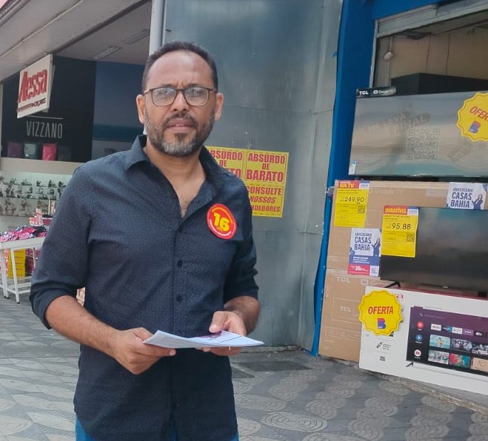 O candidato Wanderson Rocha (PSTU) tem defendido uma maior valorização dos funcionários públicos de Belo Horizonte