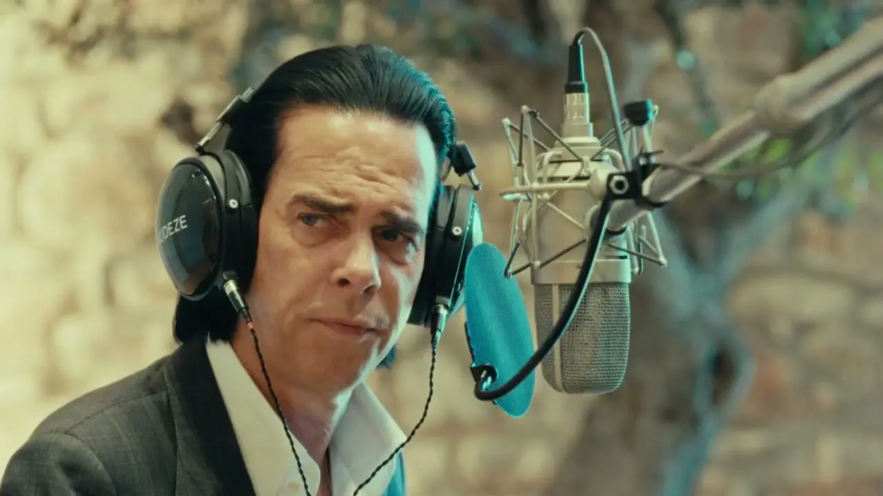 Nick Cave em sessão de gravação de seu novo disco
