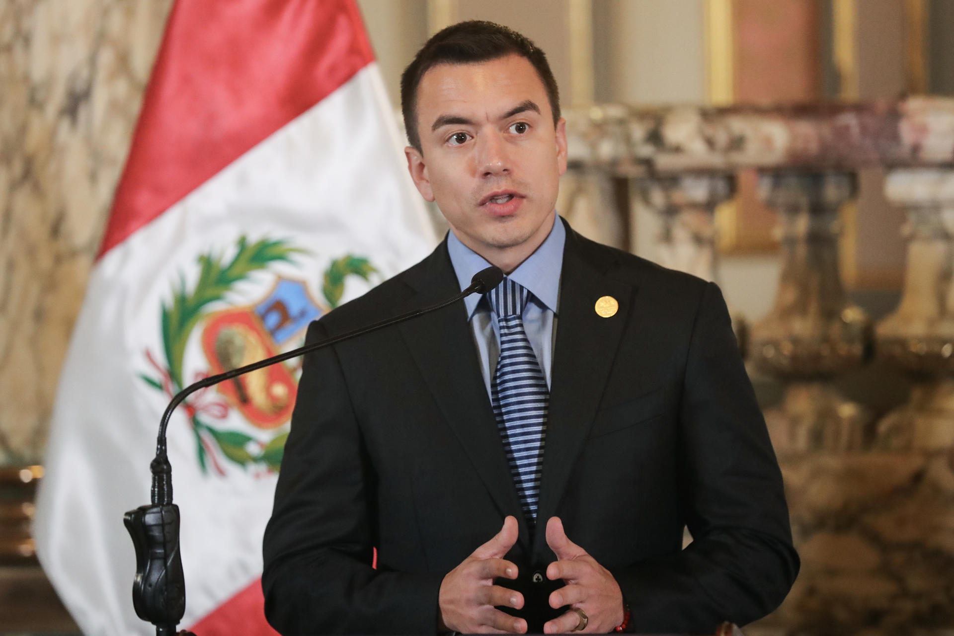 O presidente do Equador, Daniel Noboa