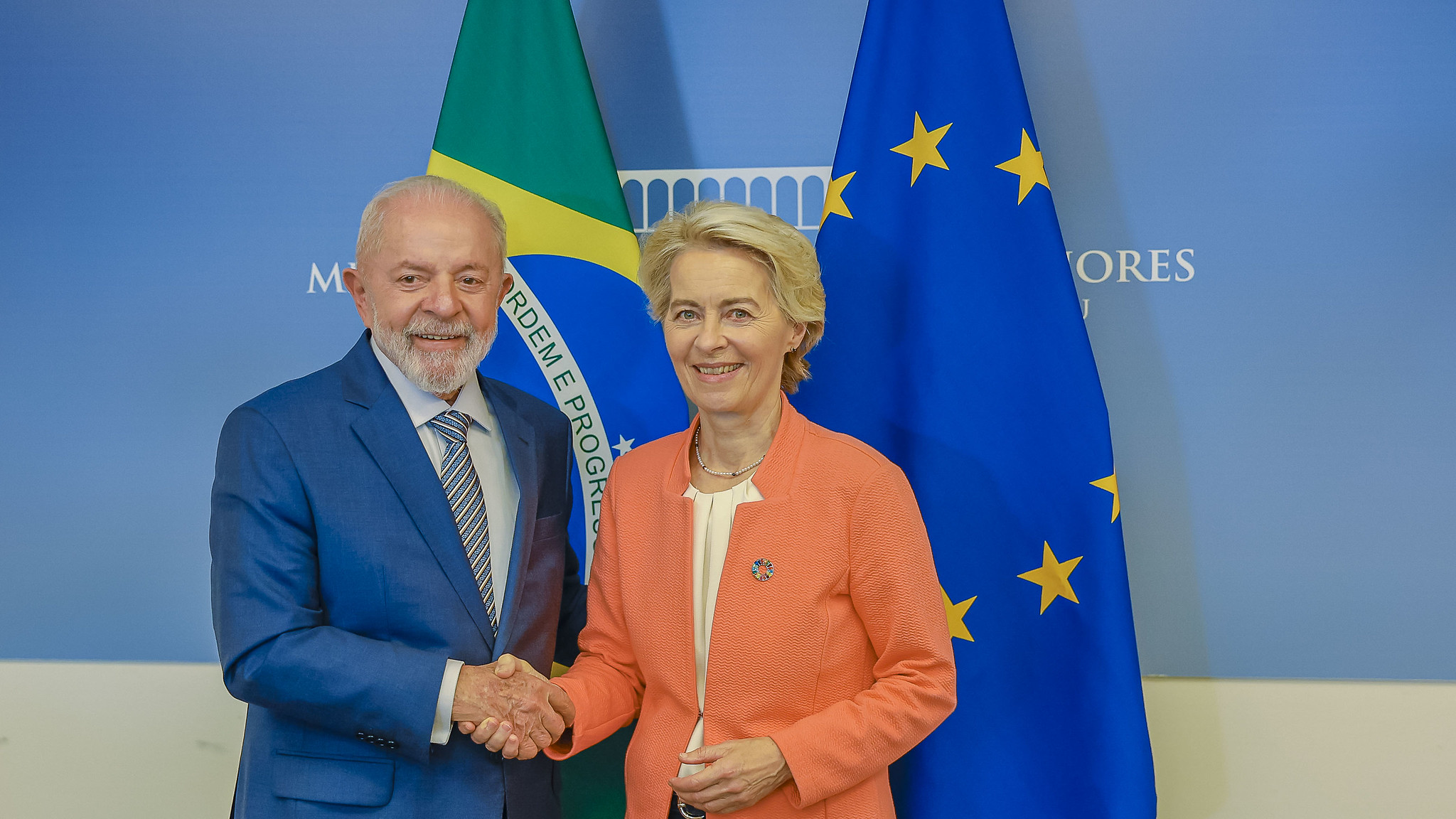 Lula e a a presidente da Comissão Europeia, Ursula von der Leyen