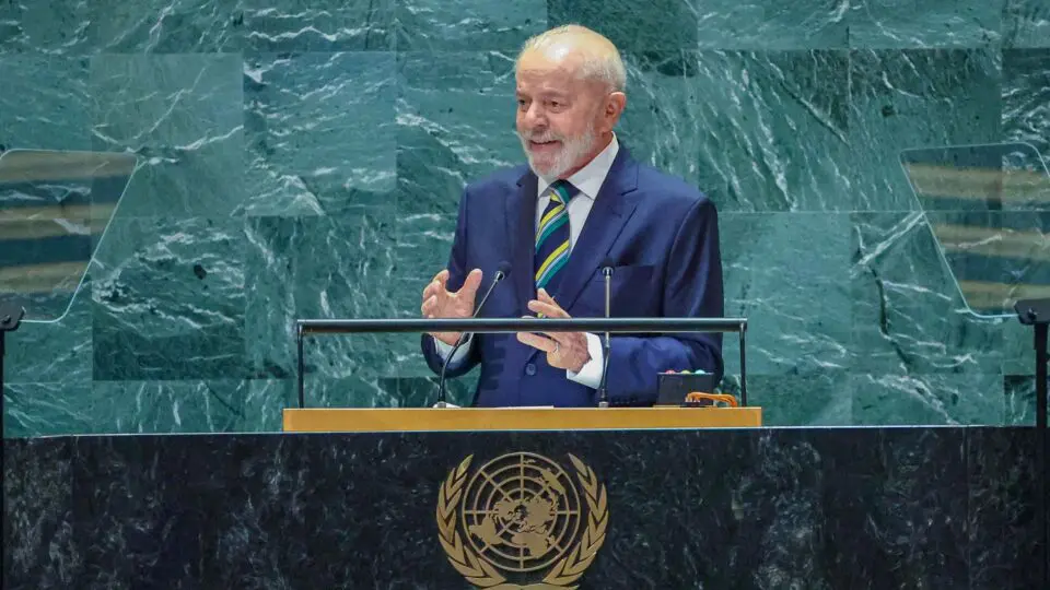 O presidente Lula na ONU, durante abertura da Assembleia Geral, em 24 de setembro.