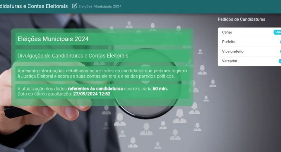 Doações de empresários podem ser consultadas no sistema do TSE.