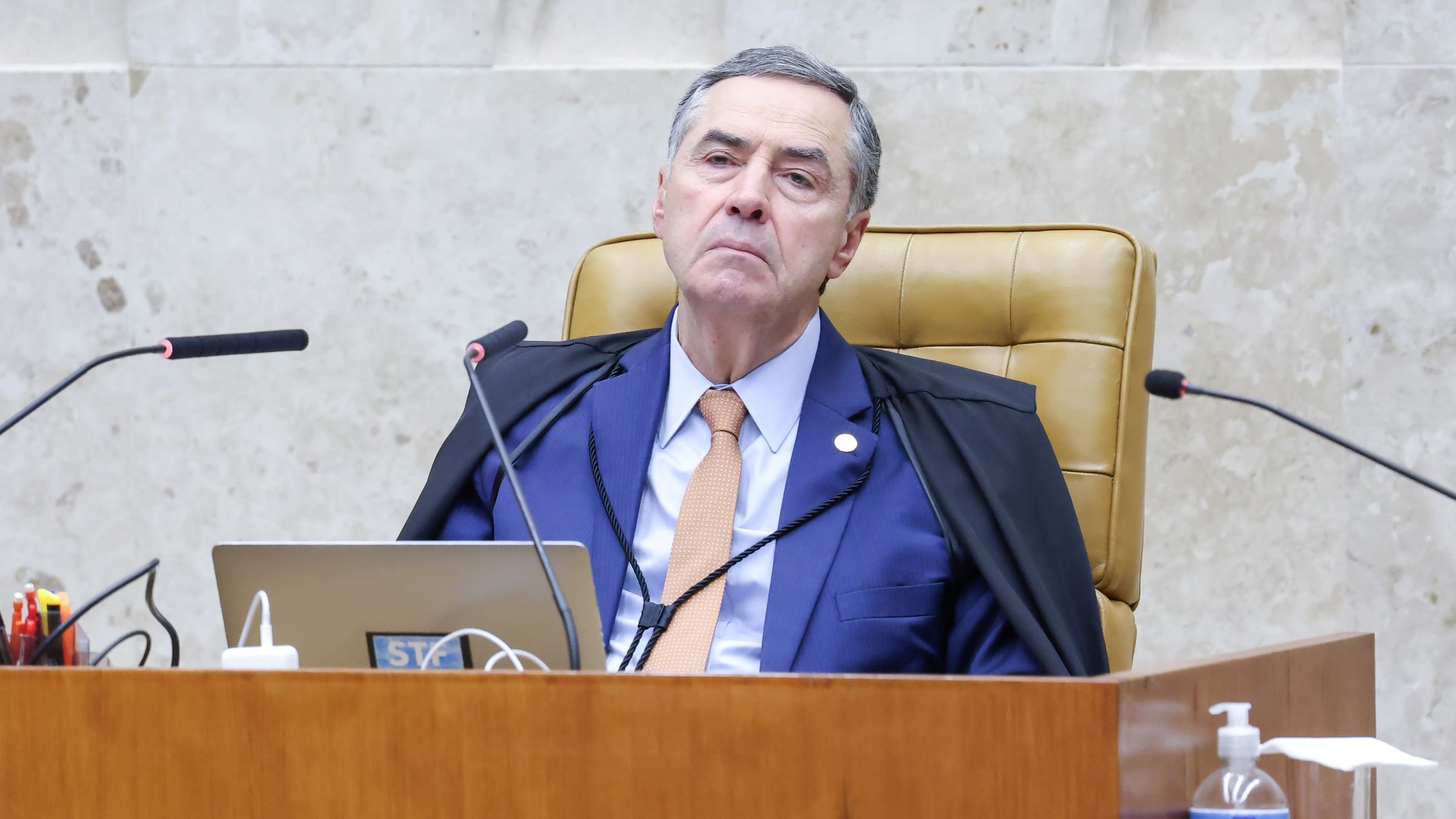 O presidente do STF, Luís Roberto Barroso, em sessão de 26 de setembro de 2024.