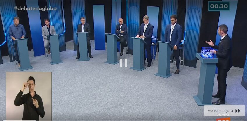 Debate da TV Globo entre candidatos em Florianópolis foi o último antes do primeiro turno