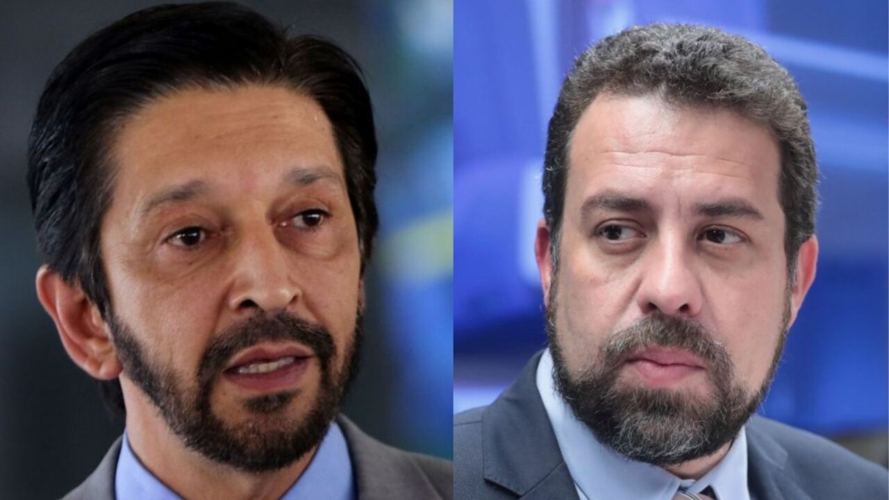 Ricardo Nunes (MDB) e Guilherme Boulos (Psol) divergem sobre número de debates para o 2º turno em São Paulo.