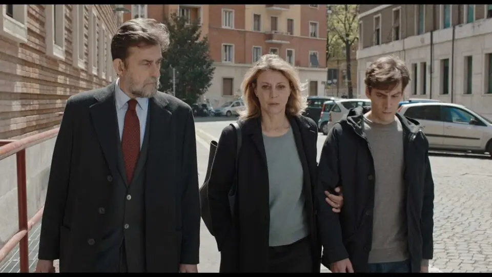 Nanni Moretti, Margherita Buy e Alessandro Sperduti, em "Tre Piani"