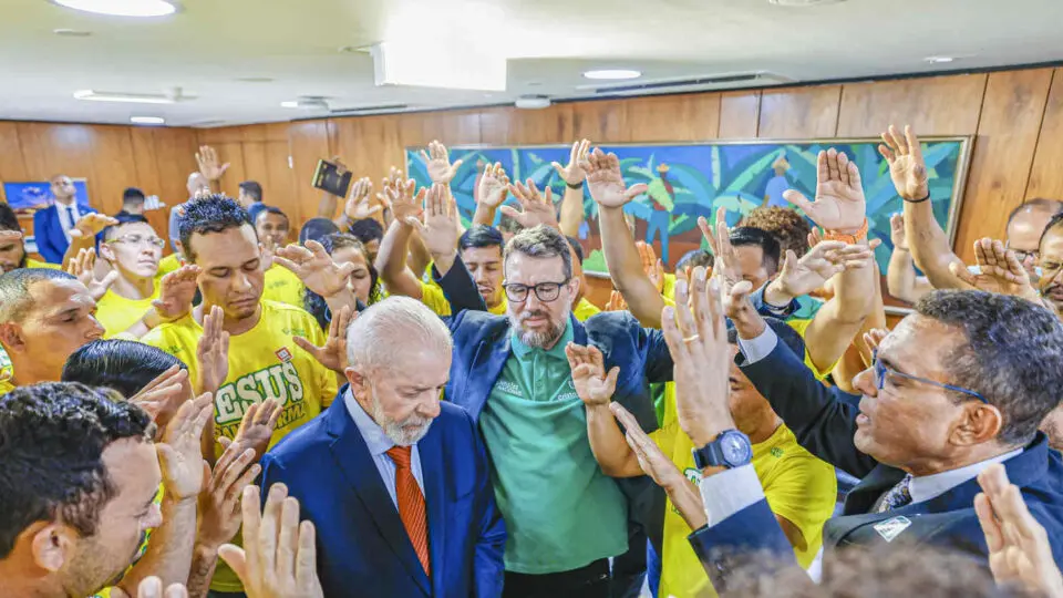 Lula na sanção do Dia Nacional da Música Gospel no Palácio do Planalto