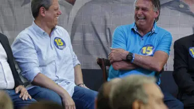 Tarcísio e Bolsonaro: direita mais forte nas eleições