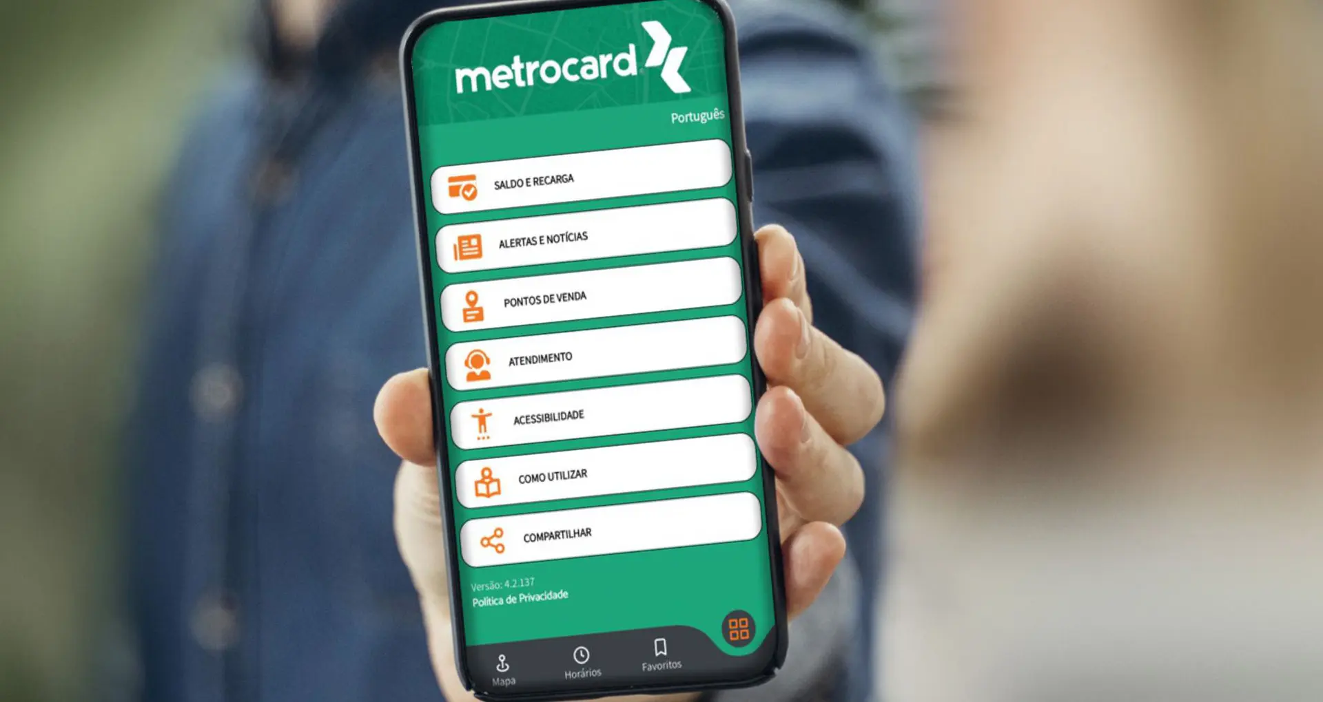 Metrocard App é essencial para o passageiro de transporte coletivo da Região Metropolitana de Curitiba