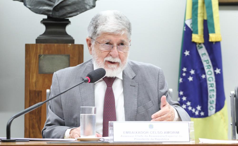 O assessor especial da Presidência da República, o ex-embaixador Celso Amorim
