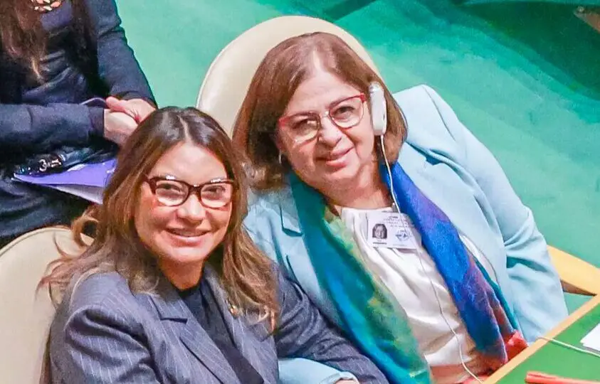 Janja e Cida na ONU: primeira-dama viajou na condição de socióloga, a convite da ministra.