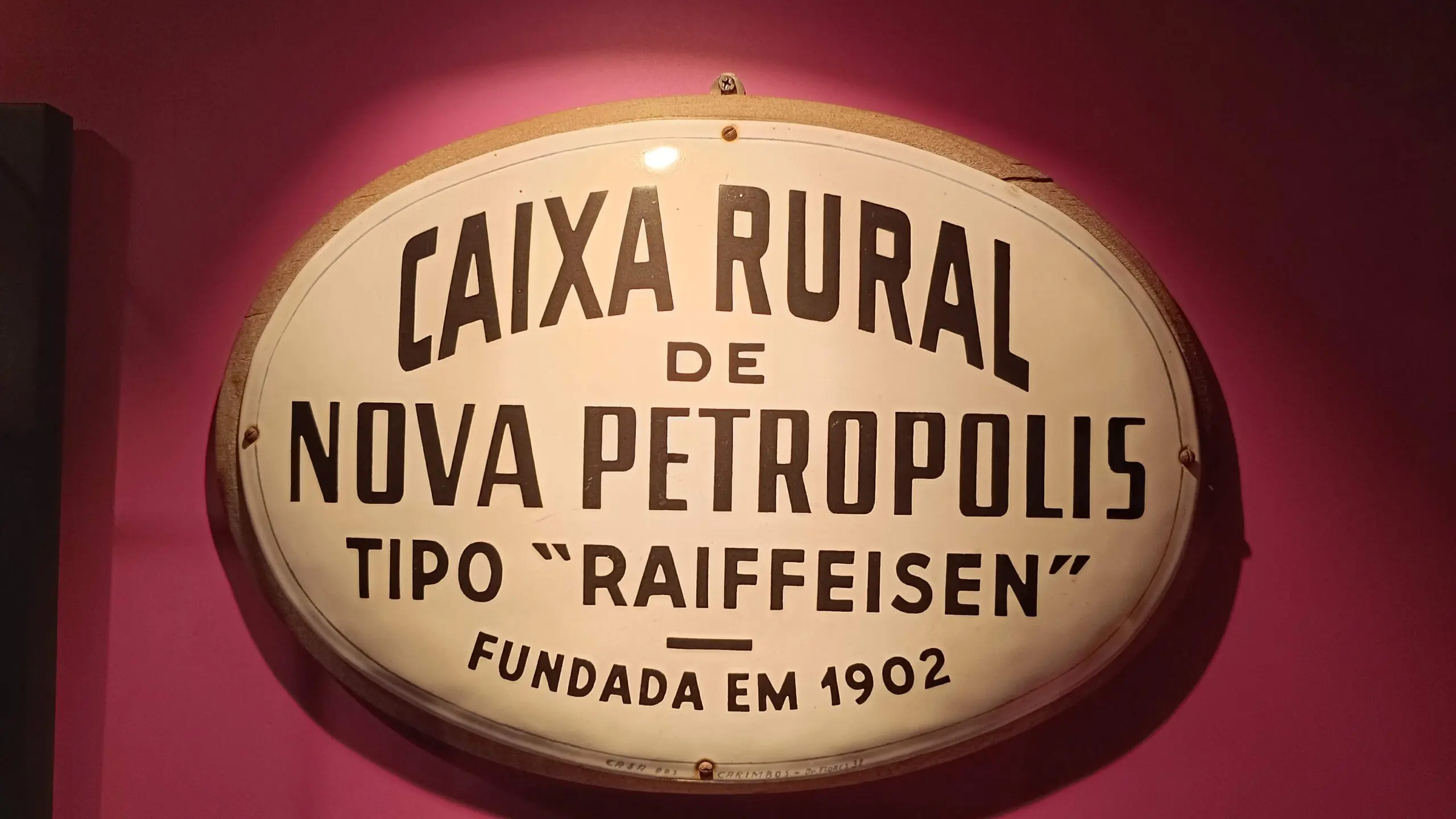 Placa de Caixa Rural de Nova Petrópolis