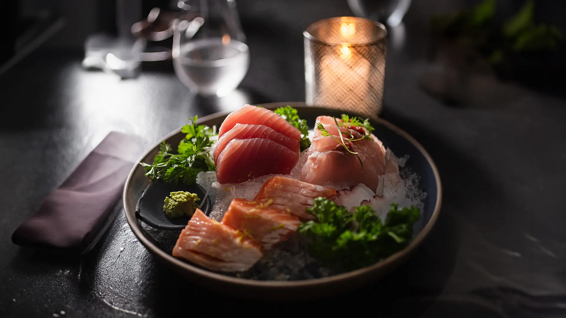 Prato servido no Kibô Japanese, no Bourbon Hotel & Suítes Curitiba