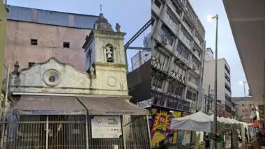 Imagens da Rua dos Aflitos, no bairro da Liberdade em São Paulo, colhidas em 23 de novembro de 2024, após a remoção das luminárias japonesas.