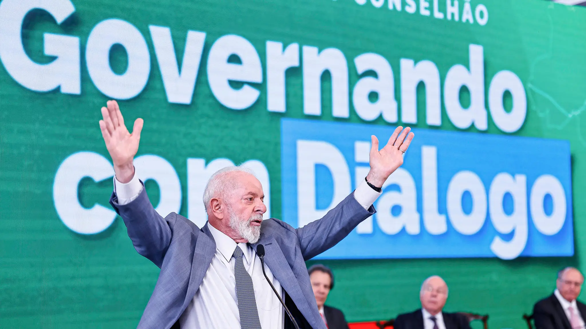 Presidente Lula, durante reunião do Conselhão, em junho deste ano, quando afirmou que quem apostasse na alta do dólar iria quebrar a cara